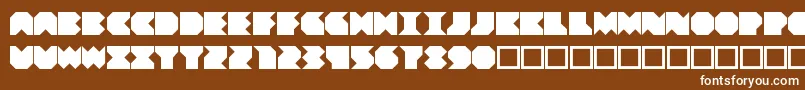 Beuve-fontti – valkoiset fontit ruskealla taustalla