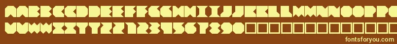 Beuve-fontti – keltaiset fontit ruskealla taustalla