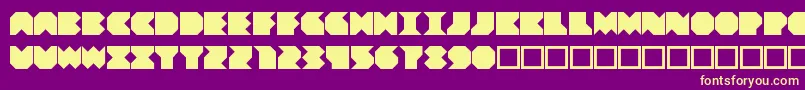 Шрифт Beuve – жёлтые шрифты на фиолетовом фоне