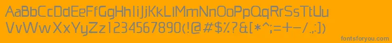 Fonte MonopolyRegular – fontes cinzas em um fundo laranja