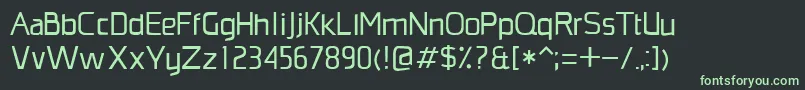 MonopolyRegular-Schriftart – Grüne Schriften auf schwarzem Hintergrund