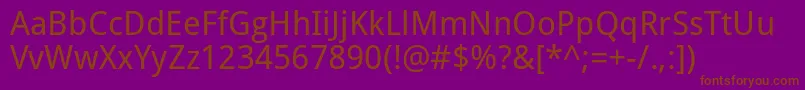 Шрифт Droidsans – коричневые шрифты на фиолетовом фоне