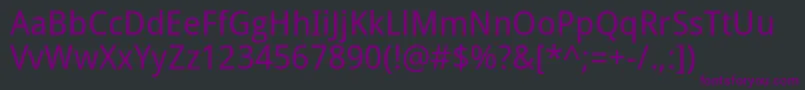 フォントDroidsans – 黒い背景に紫のフォント