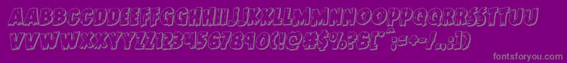 Doktermonstro3Drotal Font – Gray Fonts on Purple Background