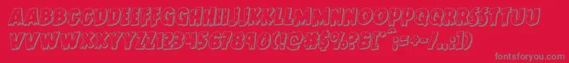 Doktermonstro3Drotal Font – Gray Fonts on Red Background