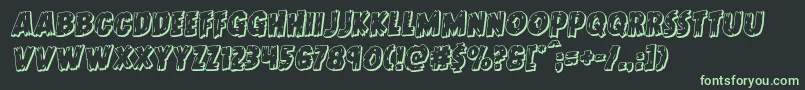 Doktermonstro3Drotal Font – Green Fonts on Black Background