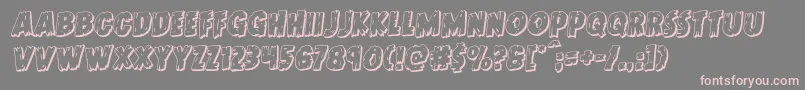 Doktermonstro3Drotal Font – Pink Fonts on Gray Background