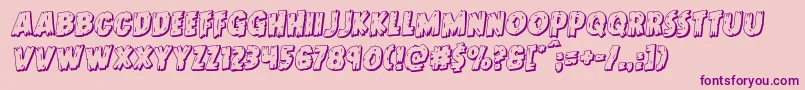 Doktermonstro3Drotal Font – Purple Fonts on Pink Background