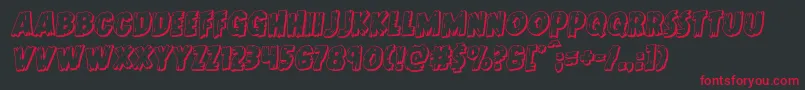 Doktermonstro3Drotal Font – Red Fonts on Black Background