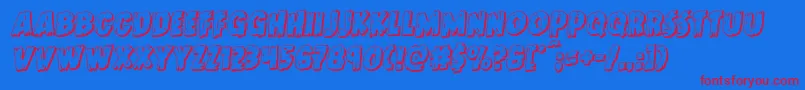 fuente Doktermonstro3Drotal – Fuentes Rojas Sobre Fondo Azul