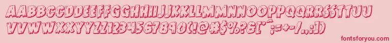 Doktermonstro3Drotal Font – Red Fonts on Pink Background