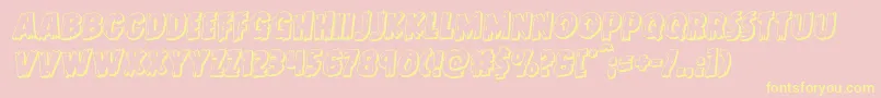 Doktermonstro3Drotal Font – Yellow Fonts on Pink Background