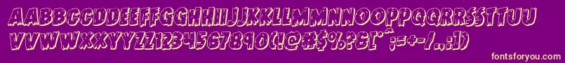 Doktermonstro3Drotal Font – Yellow Fonts on Purple Background