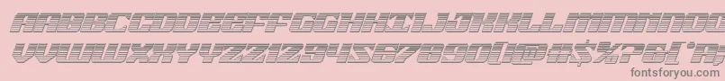 21gunsalutechromeital Font – Gray Fonts on Pink Background