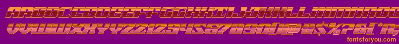 21gunsalutechromeital Font – Orange Fonts on Purple Background