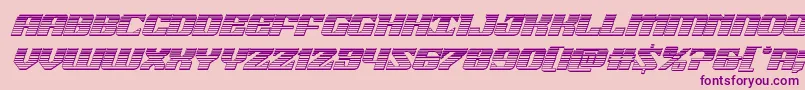 21gunsalutechromeital-Schriftart – Violette Schriften auf rosa Hintergrund