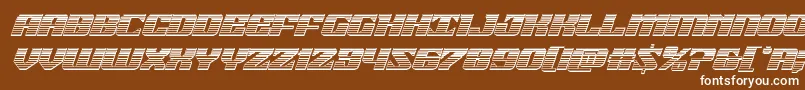 21gunsalutechromeital Font – White Fonts on Brown Background