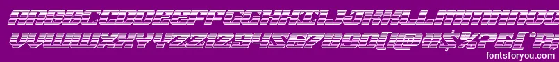 21gunsalutechromeital Font – White Fonts on Purple Background