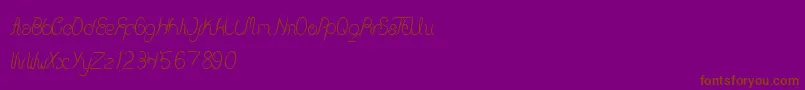 BeautyAndTheBest Font – Brown Fonts on Purple Background