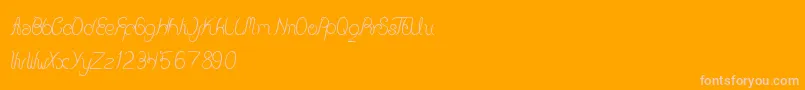 BeautyAndTheBest Font – Pink Fonts on Orange Background
