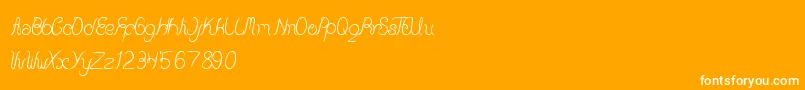 BeautyAndTheBest Font – White Fonts on Orange Background