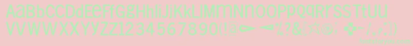 Fullsizesans Font – Green Fonts on Pink Background