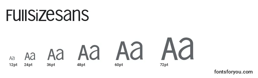 Fullsizesans Font Sizes