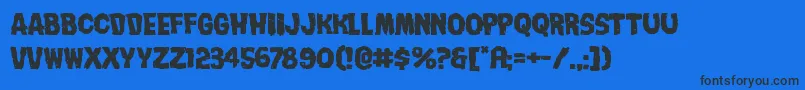 Nightmarealleyexpand Font – Black Fonts on Blue Background
