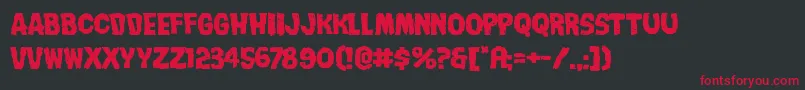 フォントNightmarealleyexpand – 黒い背景に赤い文字