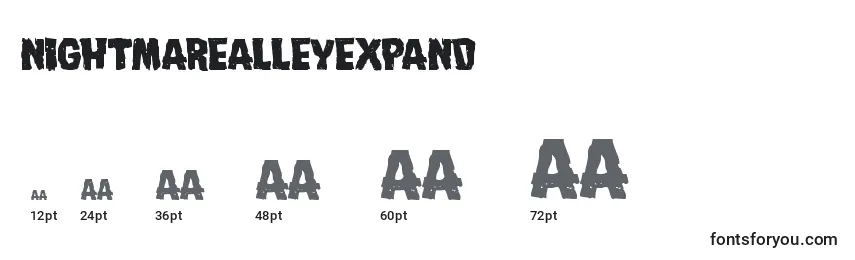 Nightmarealleyexpand Font Sizes
