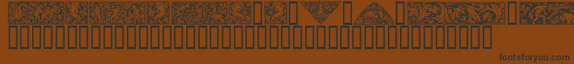 Woodcut1 Font – Black Fonts on Brown Background