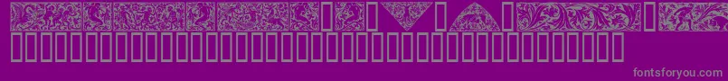 Woodcut1 Font – Gray Fonts on Purple Background
