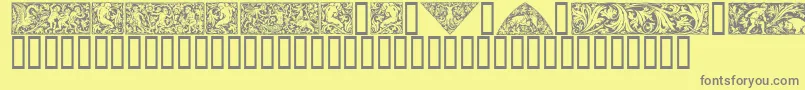 Więcej informacji o czcionce Woodcut1 Czcionka Woodcut1 – szare czcionki na żółtym tle