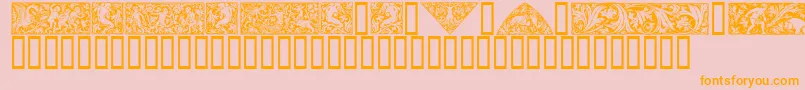 Woodcut1 Font – Orange Fonts on Pink Background