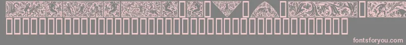 Woodcut1 Font – Pink Fonts on Gray Background