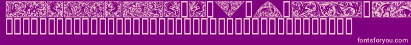 Woodcut1 Font – Pink Fonts on Purple Background