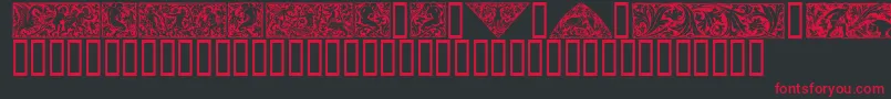 Woodcut1 Font – Red Fonts on Black Background
