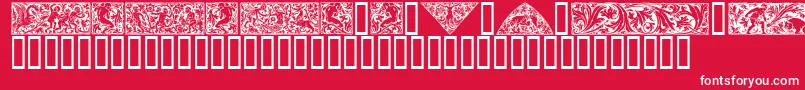 Woodcut1 Font – White Fonts on Red Background
