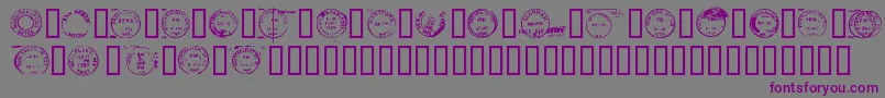 DeadLetterOfficeTwentyNine Font – Purple Fonts on Gray Background