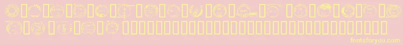 DeadLetterOfficeTwentyNine Font – Yellow Fonts on Pink Background