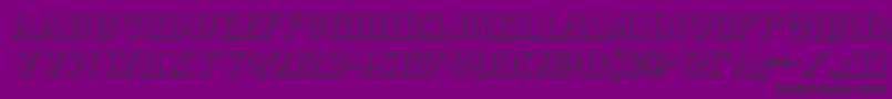 Eternalknight3D-Schriftart – Schwarze Schriften auf violettem Hintergrund