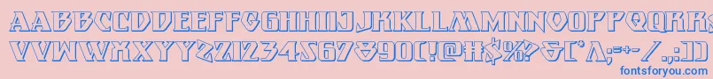 フォントEternalknight3D – ピンクの背景に青い文字