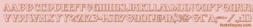 Eternalknight3D Font – Brown Fonts on Pink Background