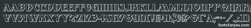 Eternalknight3D-fontti – valkoiset fontit mustalla taustalla