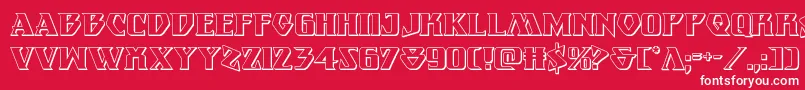 Eternalknight3D Font – White Fonts on Red Background