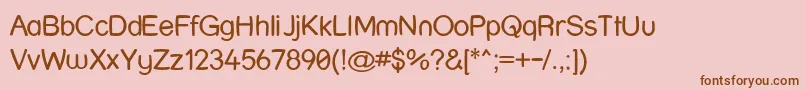 Strwrp Font – Brown Fonts on Pink Background