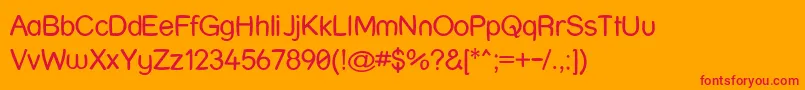 Strwrp Font – Red Fonts on Orange Background