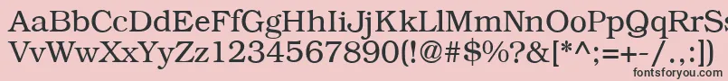 B791RomanRegular Font – Black Fonts on Pink Background