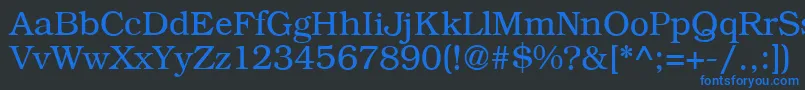 B791RomanRegular Font – Blue Fonts on Black Background