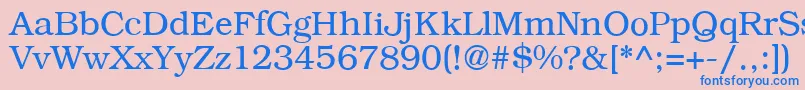 B791RomanRegular Font – Blue Fonts on Pink Background